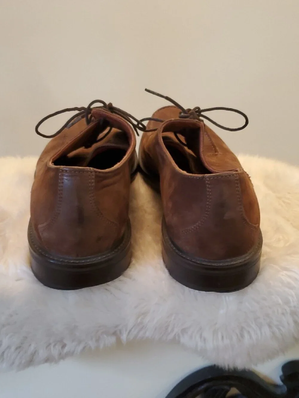 Johnston & Murphy Brown Leather Derby Moc Toe Shoes